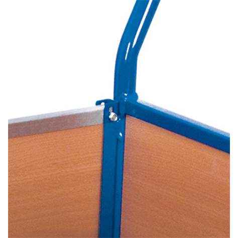 Plattformwagen VARIOfit mit 4 hohen Vollwänden, 1000 x 600 mm, Tragfähigkeit 500 kg - Cordes - Bild2