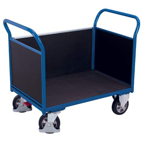 Plattformwagen VARIOfit mit 3 hohen Wänden, 1600 x 800 mm, Tragfähigkeit 1000 kg - Cordes