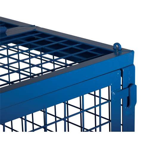 Drahtkastenwagen VARIOfit mit Deckel, 1200x800 mm, Tragfähigkeit 500 kg - Cordes - Bild2