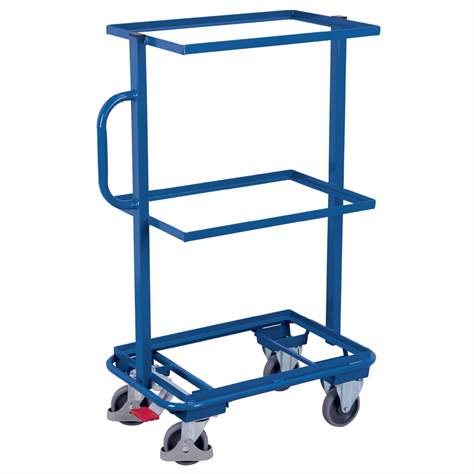 Beistell- und Kommissionierwagen VARIOfit, 3 feste Winkelstahl-Etagen - Cordes
