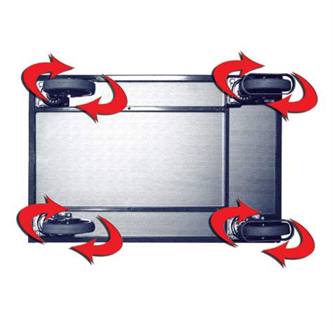 4 Lenkrollen (Mehrpreis für 1 Satz = 4 Stück) - Muss mit Wagen bestellt werden! - Cordes