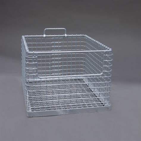 Stapel-Drahtkorb mit Eingriffsöffnung, LxBxH: 515x405x300 mm, Maschenweite 25x28 mm