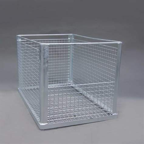 Stapel-Drahtkorb mit Eingriffsöffnung, LxBxH: 815x565x525 mm, Maschenweite 28x28 mm