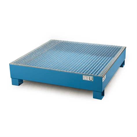 Ocelová záchytná vana (StawaR), s roštem, záchytný objem 65l, dxšxv: 800x900x220 mm