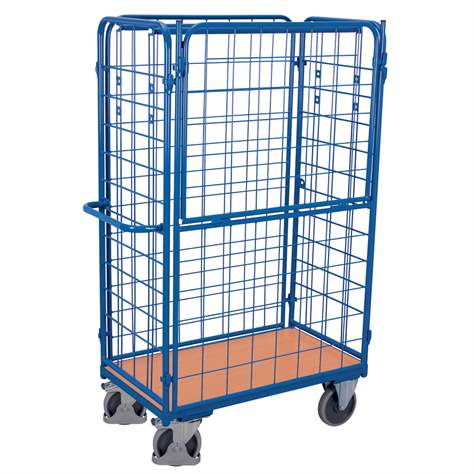 Gepäckwagen VARIOfit, hoch 1820 mm, 4-seitig, eine Wand klapbar, Ladefläche 1200x800 mm, Tragfähigkeit 500 kg - Cordes - Bild5