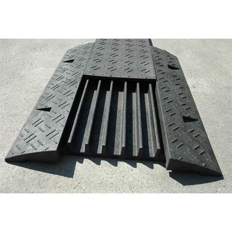 Kabelbrücke mit Abdeckung, Länge 800 mm, Farbe schwarz, Höhe 60 mm - Bild4