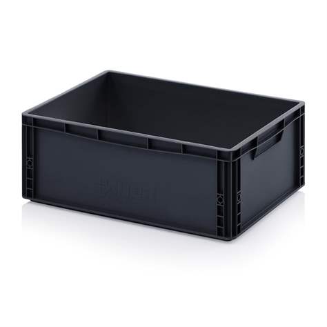 Eurobehälter ESD, Anthrazit, 600 x 400 x 220 mm