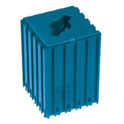 Kunststoff-Box für Werkzeugaufnahme des Typs ABS 25, Modul 5x5, Farbe blau.