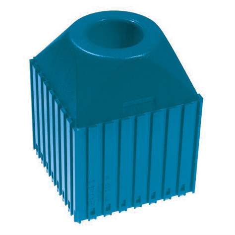 Kunststoff-Box für Werkzeuge mit Kegelschaft ISO 30, Modul 8x8, Farbe blau.
