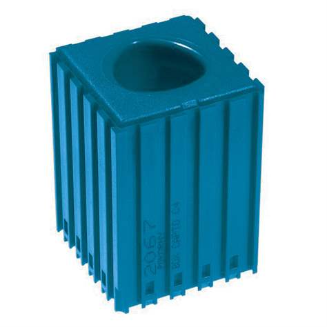 Kunststoff-Box für Werkzeugaufnahme des Typs CAPTO - C 4, Modul 5x5, Farbe blau.
