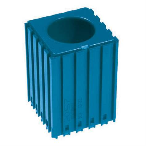 Kunststoff-Box für Werkzeugaufnahme des Typs HSK 40, Modul 5x5, Farbe blau.