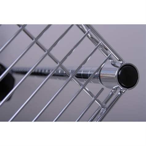 Gitterregal, verchromt, Fachboden-Traglast 250 kg, HxBxT: 1820x1220x610 mm, 4 Fachböden - Bild4