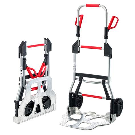 Rudl skládací RuXXac-Jumbo, nosnost 250 kg, lopata 592 x 420 mm, kola průměr 215 mm