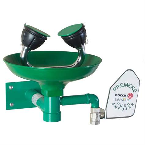 Augendusche mit 2 Brauseköpfen und Becken