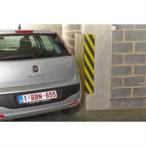 Bandă de protecție tip panou, autoadezivă, Lxlăț.xH: 1500 x 1000 x 10 mm, culoare galben-negru, livrabil în rolă (poate fi deformat), lungimea rolei 1,5 m - imagine3