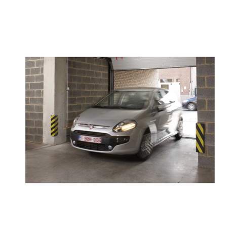 Colț de protecție, H: 500 mm, autoadeziv, grosime 25 mm, culoare galben-negru - imagine3