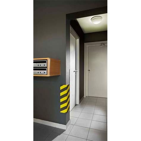 Colț de protecție, H: 500 mm, autoadeziv, grosime 25 mm, culoare galben-negru - imagine4