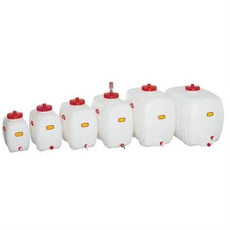 Kunststofftank, Inhalt 60 l, lebensmittelecht, mit Deckel und Kunststoff-Auslaufhahn - Bild4