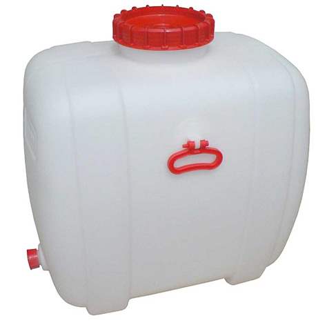 Bidon din plastic - recipient plastic HDPE, capacitate 150 l, material plastic alimentar, cu capac și robinet din plastic