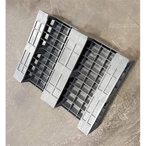 Kunststoffpalette, geschlossen, hygienisch, 800 x 600 mm, Schwarz - Bild2