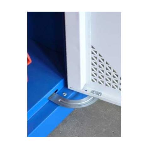 Schrank mit TechBox-Hängeboxen, Korpus blau RAL5005, Tür grau RAL7035, H x B x T: 1800 x 1000 x 390 mm - Bild3