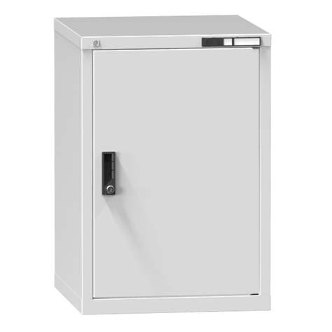 Dílenská skříňka KOMBI, v x š x h: 840 x 578 x 630 mm, 1 x dvířka, barva šedá RAL7035 - Polak CZ, s.r.o.