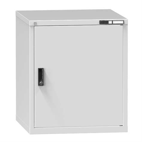 Dílenská skříňka KOMBI, v x š x h: 840 x 731 x 780 mm, 1 x dvířka, barva šedá RAL7035 - Polak CZ, s.r.o.