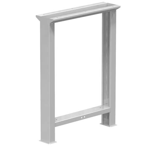 Werkbankfuß, Höhe 840 mm, Tiefe 703 mm, grau RAL7035 - Polak CZ, s.r.o.