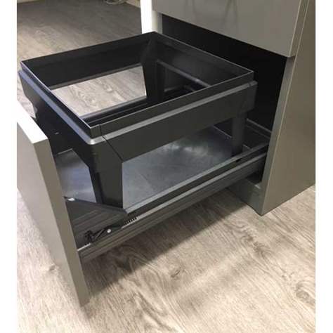 Fahrbarer Container, 2 Schubladen + Registratur, Farbe weiß, H x B x T: 600 x 430 x 600 mm - Nowy Styl Group - Bild3