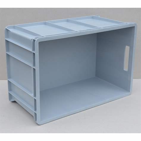 Kunststoff-Stapelbehälter Euro300, 600 x 400 x 300 mm, Wände geschlossen, Farbe grau - Bild3