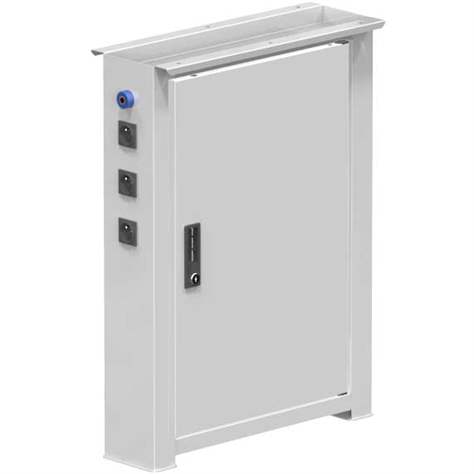 Podnož elektropneumatická, 3 x zásuvka 230V, pneu vývod,  v. 840 mm, hl. 603 mm, barva šedá RAL7035 - Polak CZ, s.r.o.