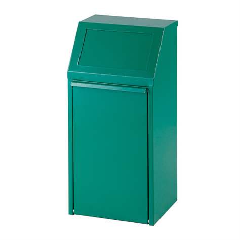 Odpadkový koš výklopný pro tříděný odpad, objem 40 l, barva zelená RAL6029