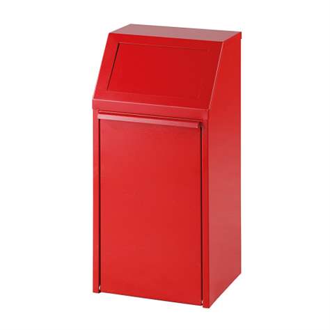 Odpadkový koš výklopný pro tříděný odpad, objem 40 l, barva červená RAL3000