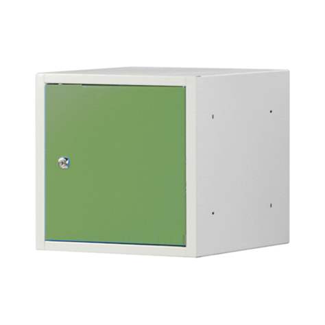 Einzelschließfach aus Metall, 450x450 mm, Türfarbe grün RAL6011 - Kovona Lysa nad Labem