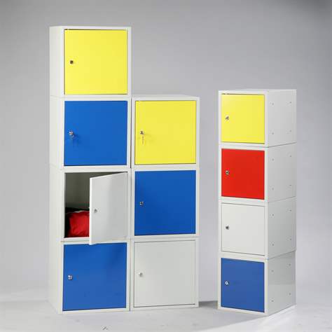 Einzelschließfach aus Metall, 350x350 mm, Türfarbe lichtgrau RAL7035 - Kovona Lysa nad Labem - Bild2