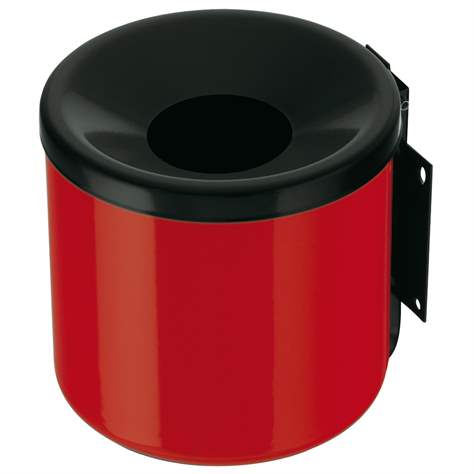 Nástěnný popelník, objem 1 l, lakovaný červený