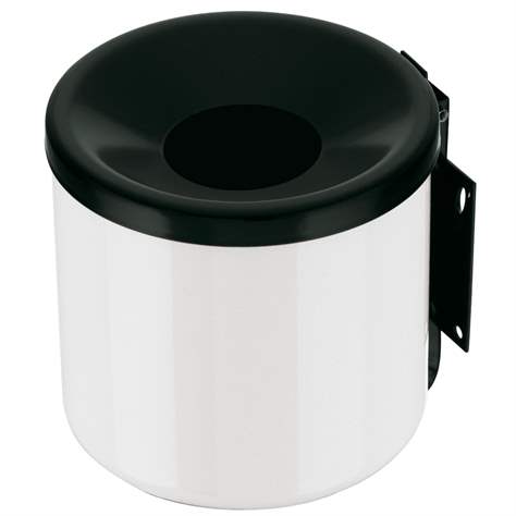 Nástěnný popelník, objem 1 l, lakovaný bílý