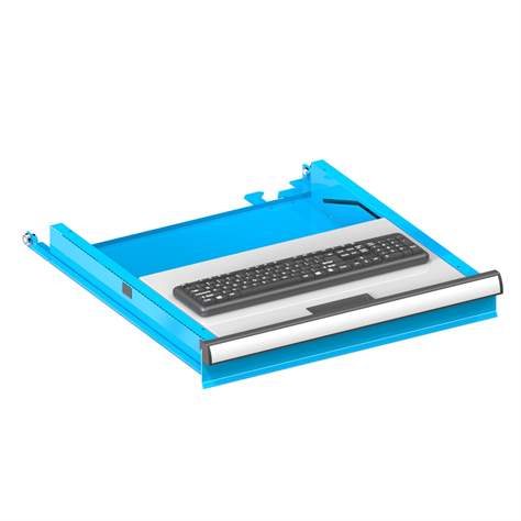 Kontrolné pracovisko š x h x v: 1462x753x2069 mm, 5x zásuvka, 1x skrinka, dvierka farba šedá RAL7035 - Polak CZ, s.r.o. - obrázok3