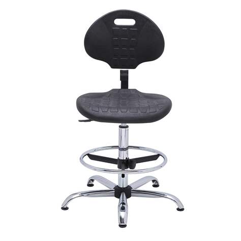 Vysoká, antistatická ESD židle PRO STANDARD CHL, na kluzácích s opěrným kruhem - obrázek3