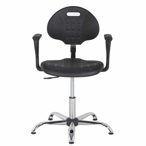 ESD-Arbeitsdrehstuhl PRO STANDARD CHL mit Armlehnen und Bodengleitern - Bild2