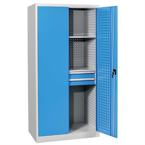 Dulap atelier pentru scule, HxLxl: 1950 x 950 x 600 mm, cu placă