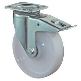 Transport-Lenkrolle L6 mit Feststeller, Kunststoffrad, Durchm. 200 mm, Traglast 1200 kg