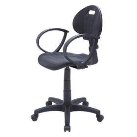 Arbeitsdrehstuhl PRO STANDARD mit Armlehnen und Rollen.