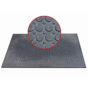 Bodenplatte aus Recycling-PVC 1200 x 800 x 12 mm, geschlossen, feine Noppenstruktur