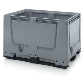 BigBox aus Polyethylen, Vollwand, 1200 x 800 x 790 mm, mit Kufen