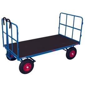 Handpritschenwagen VARIOfit mit 2 Stirnwänden, 1200 x 800 mm, Tragfähigkeit 1000 kg