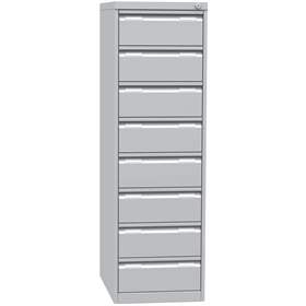 Hängeregistraturschrank ECONOMY, Format A6, acht 2-bahnige Schubladen, HxBxT: 1320x460x623 mm, Lichtgrau RAL7035