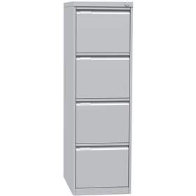 Hängeregistraturschrank ECONOMY, Format A4, 4 Schubladen, HxBxT: 1321x413x622 mm, Lichtgrau RAL7035