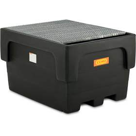 PE-Auffangwanne für IBC, mit verzinktem Gitterrost, 1100 l