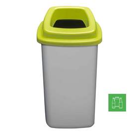 Abfallbehälter SORT, aus Kunststoff, Volumen 45 l, Farbe grau, Deckel grün